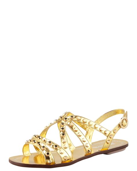 gold prada sandals|prada gold flat sandals.